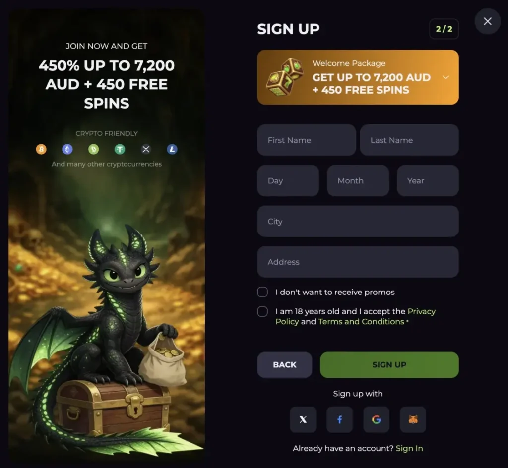 Drakaris Casino Registration