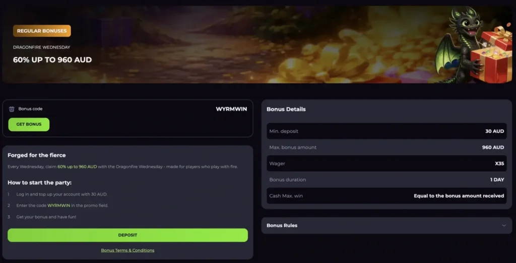 drakaris casino bonus